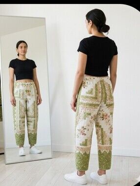 Upcycled Quilted Barrel Pants M-L Handmade Dont Throw It Out